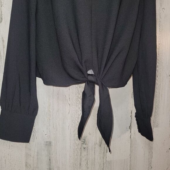 NWT Avec Les Filles Tie Front Blouse - Picture 6 of 11